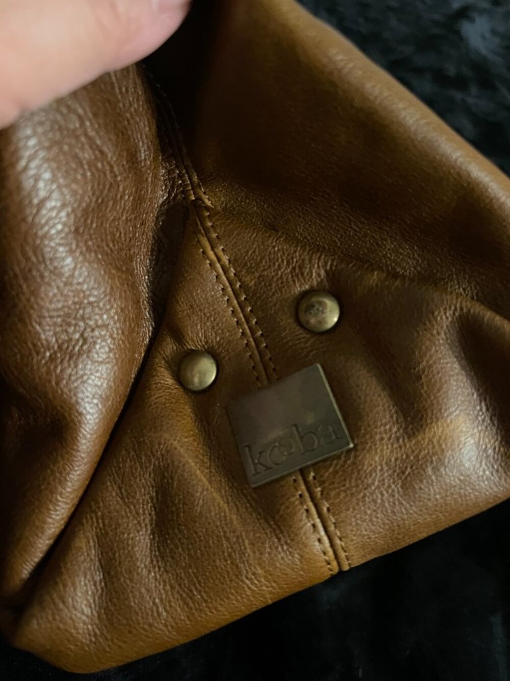Kooba Carla NWT Chestnut Leather Hobo Bag Suede Lined Braided Tassel - Picture 8 of 10